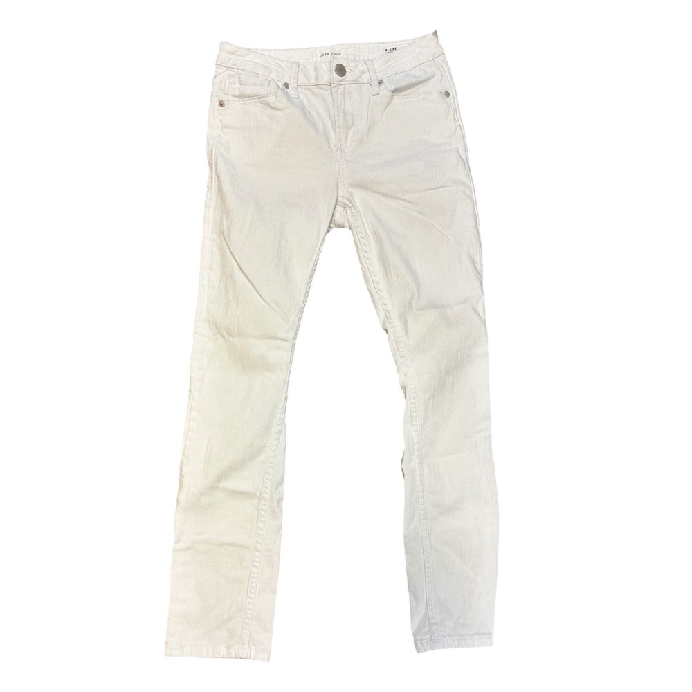 Dear John Blaire Straight Leg High Rise White Jeans Size 25‎